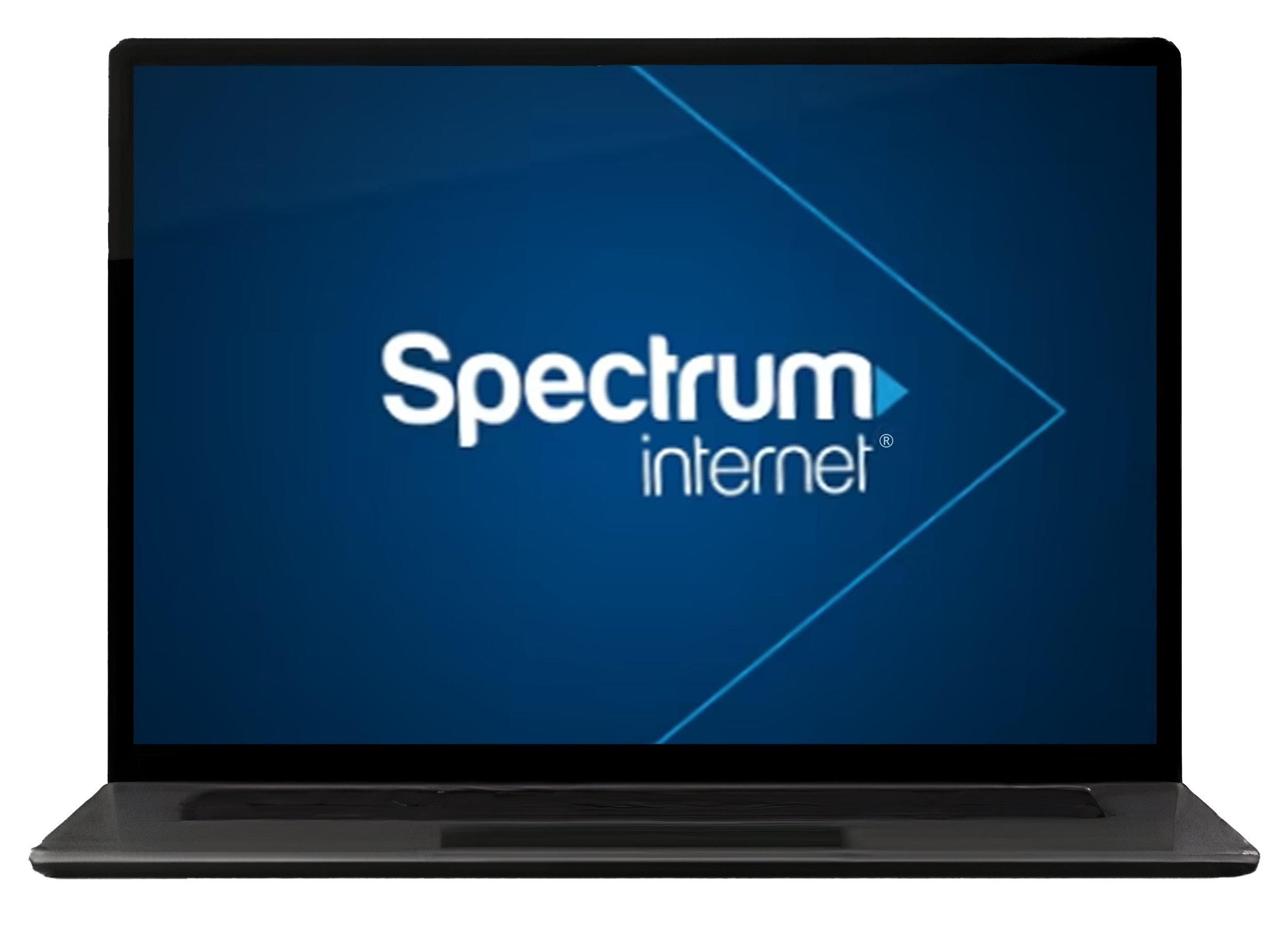Laptop showing Spectrum internet